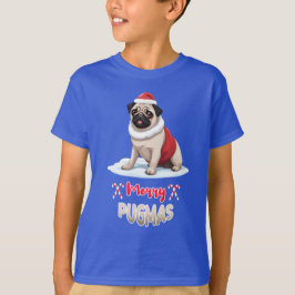 Camiseta Merry Pugmas Cute Baby Pet Lover Santa Dog