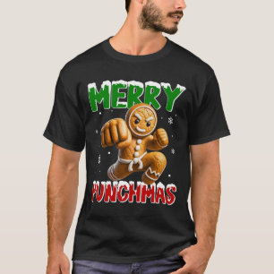 Camiseta Merry Punchmas Taekwondo Karate Gingerbread Mamáes