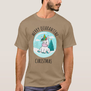 Camiseta Merry Quarantine Navidades Unicorn