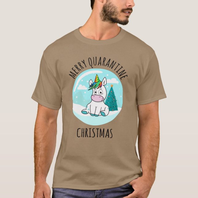 Camiseta Merry Quarantine Navidades Unicorn