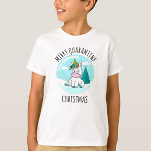 Camiseta Merry Quarantine Navidades Unicorn