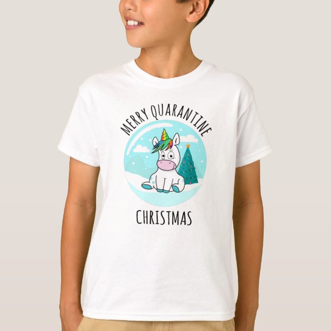 Camiseta Merry Quarantine Navidades Unicorn (Anverso)