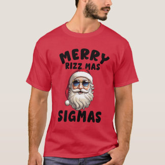 Camiseta Merry Rizz Mas Sigmas, Feliz Navidad T-Shi T-Shi