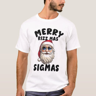 Camiseta Merry Rizz Mas Sigmas, Feliz Navidad T-Shi T-Shi