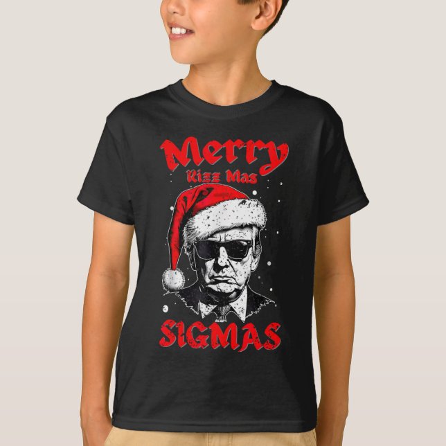 Camiseta Merry Rizz Mas Sigmas Gracioso Gen Alpha X-mas San (Anverso)