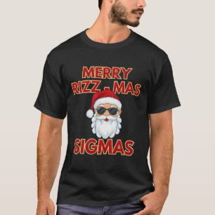 Camiseta Merry Rizz Mas Sigmas Guay Santa Claus Face Skibid