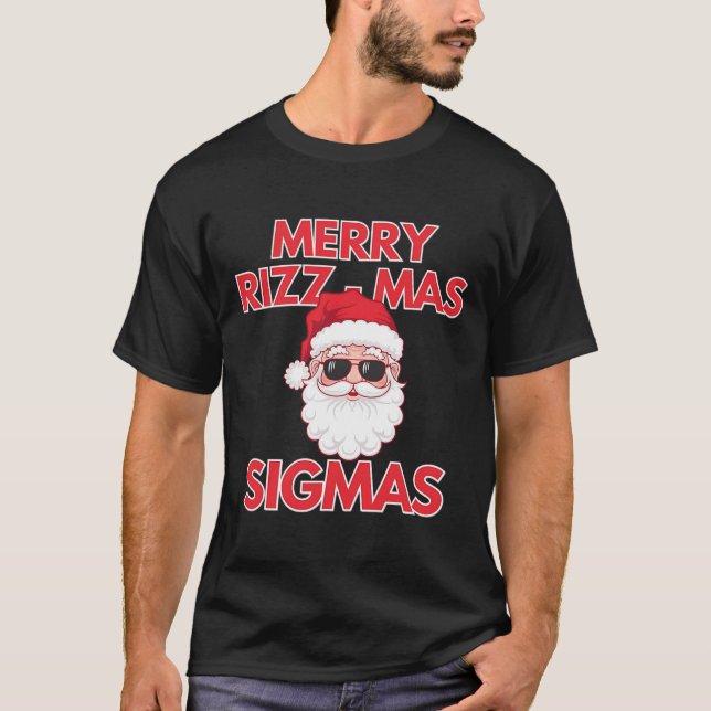 Camiseta Merry Rizz Mas Sigmas Navidades Rizzmas Funny Sant (Anverso)