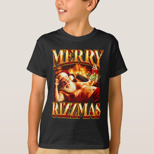 Camiseta Merry Rizzmas niños escuela de adolescentes Navida (Anverso)