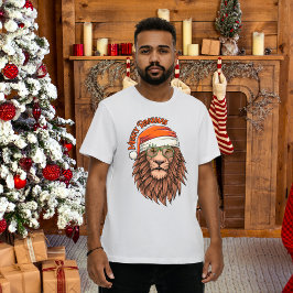 Camiseta Merry Roarmas Navidades Lion T-Shirt