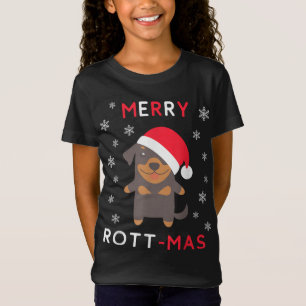 Camiseta Merry Rott Mas - Navidades divertidos Rottweiler X
