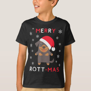 Camiseta Merry Rott Mas - Navidades divertidos Rottweiler X