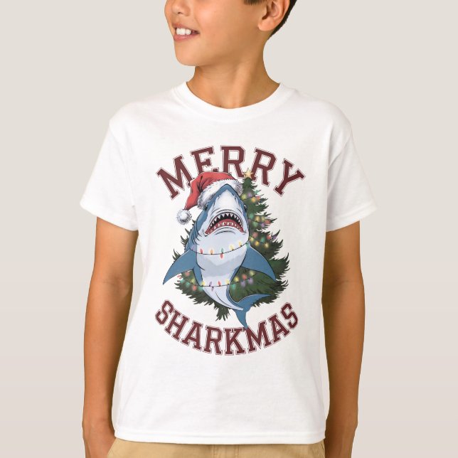 Camiseta Merry Sharkmas (Anverso)