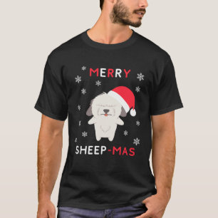 Camiseta Merry Sheep Mas Navidades Old English Sheepdog X