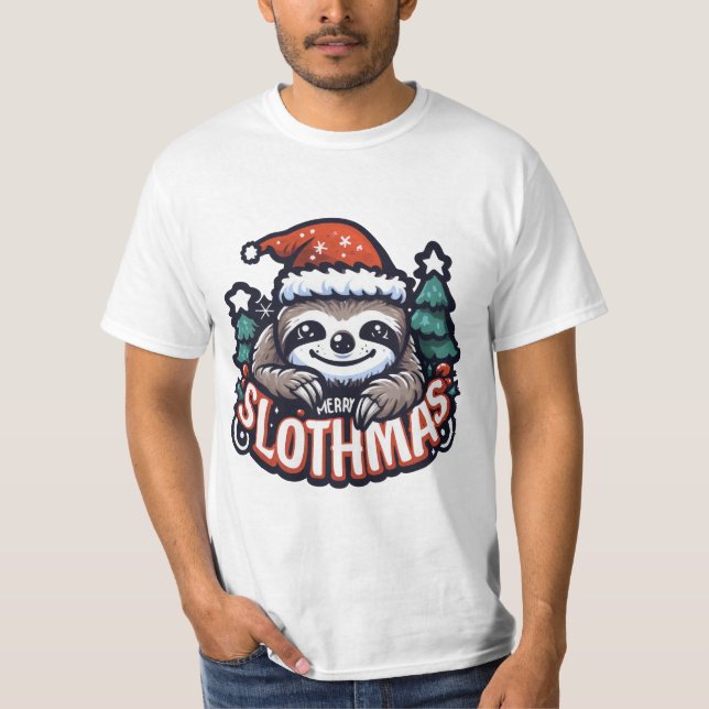 Camiseta MERRY SLOTHMAS gift (Anverso)