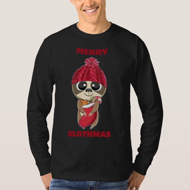 Camiseta Merry Slothmas Long (Anverso)