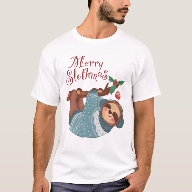 Camiseta Merry Slothmas Navidades Sloth (Anverso)