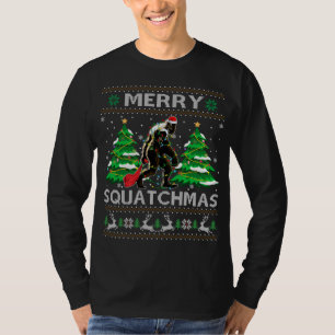 Camiseta Merry Squatchmas Santa Bigfoot Sasquatch Noches fe