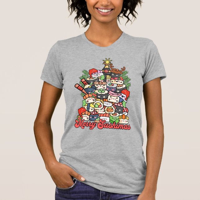 Camiseta Merry Sushimas Navidades Sushi (Anverso)
