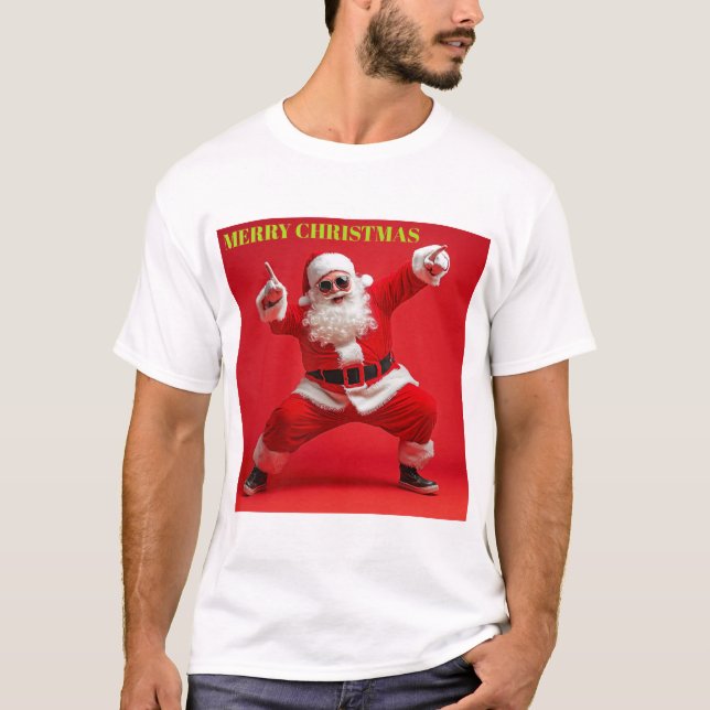Camiseta Merry Swagger Santa – Bold Christmas Vibes (Anverso)