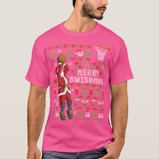 Camiseta Merry Swishmas Navidades feos Baloncesto Santa Cla