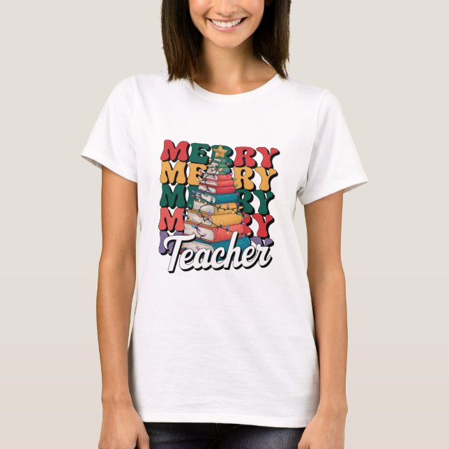 Camiseta Merry Teacher Navidades (Anverso)