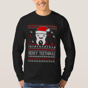 Camiseta Merry Teethmas Navidades Ugly Teeth Santa Dental D