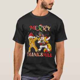 Camiseta Merry Thanksmas Unicorn Biscuit Dabbing