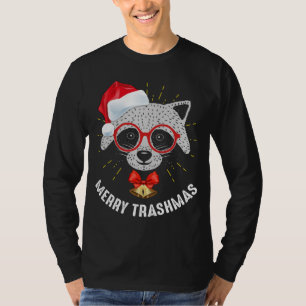 Camiseta Merry Trashmas Navidades divertidos Raccoon Trash 