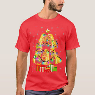 Camiseta Merry Tuba Christmas Tree Xmas Light Rodeado de M