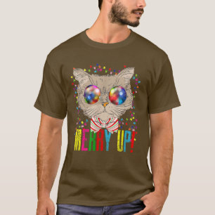 Camiseta Merry Up A Cute y Guay Navidad Cat and Christm
