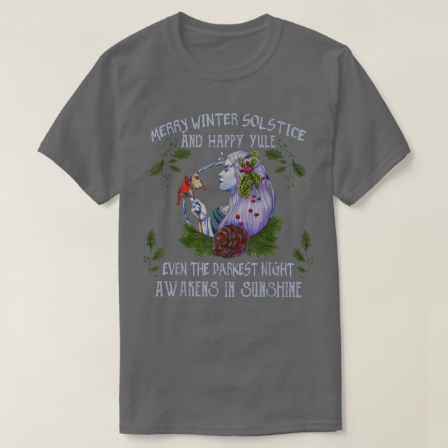 Camiseta Merry Winter Solstice And Happy Yule  (Diseño del anverso)