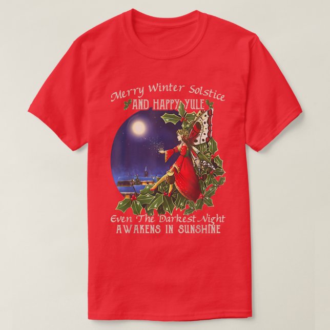 Camiseta Merry Winter Solstice And Happy Yule  (Diseño del anverso)