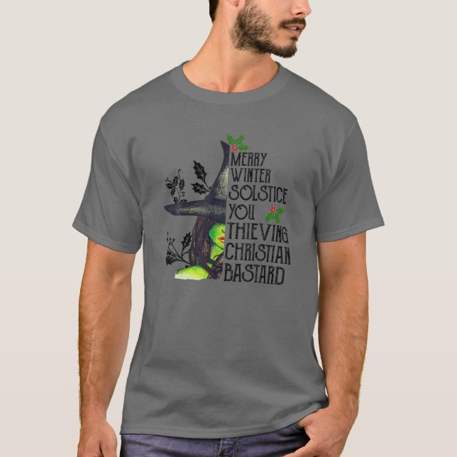 Camiseta Merry Winter Solstice You Thieving Christian Basta (Anverso)