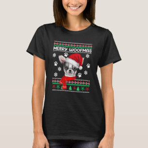 Camiseta Merry Woofmas Chihuahua Sombrero Santa Fea