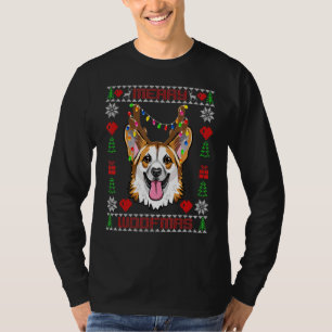 Camiseta Merry Woofmas Corgi Santa Scarf Navidades feos Sw