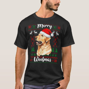 Camiseta Merry Woofmas Golden Retriever Dog Christmas Dog X