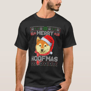 Camiseta Merry Woofmas Shiba Inu Lover Santa Scarf Ugly Xma