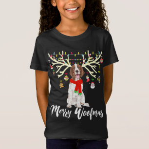 Camiseta Merry Woofmas Welsh Springer Spaniel Reindeer Chri
