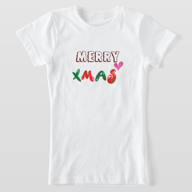 Camiseta Merry Xmas Chicas White (Distribución)