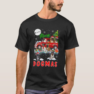 Camiseta Merry Xmas Dog Santa Cargando Bulldoges franceses 