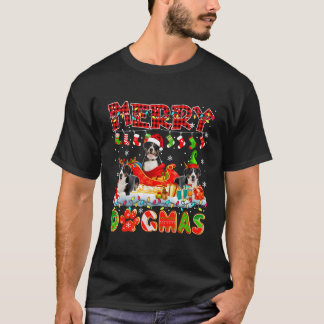 Camiseta Merry Xmas Dog Three Santa Reindeer Entlebucher Mo