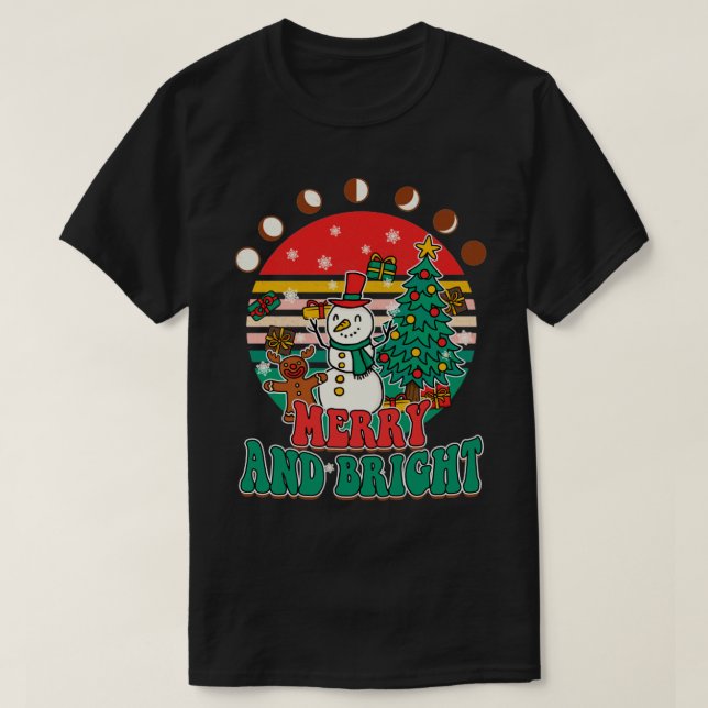 Camiseta Merry Y Bright (Diseño del anverso)