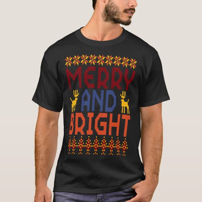 Camiseta Merry Y Bright (Anverso)