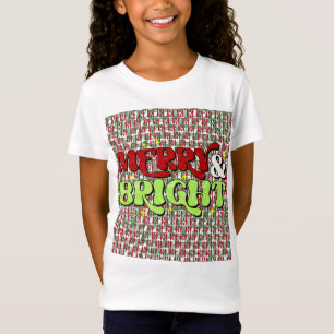 Camiseta Merry y Bright - Navidades retro Felices Fiestas