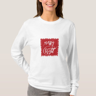 Camiseta Merry y Bright   Nombre personalizado en la parte 