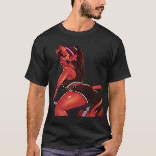 Camiseta Meru El Sucubus Meru El Chica Demonio Borde Negro