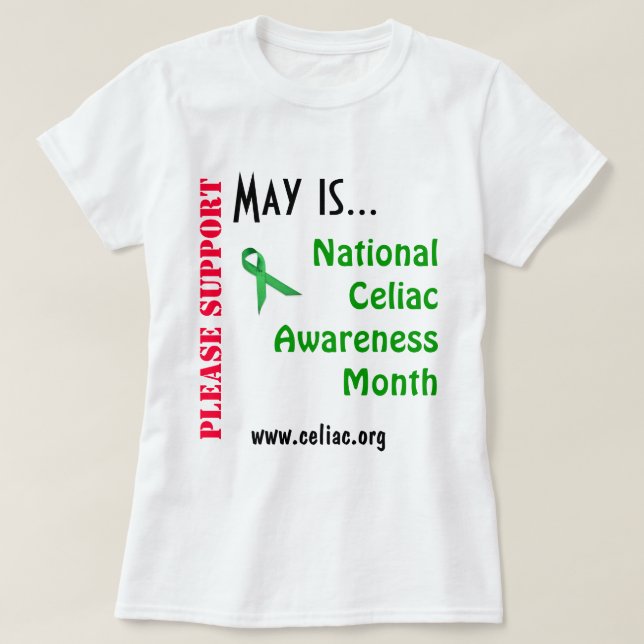 Camiseta Mes celiaco nacional de la conciencia (Diseño del anverso)