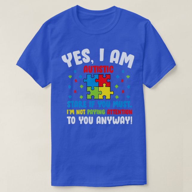 Camiseta Mes De Conciencia Del Autismo Sí Soy Una Estrella  (Diseño del anverso)