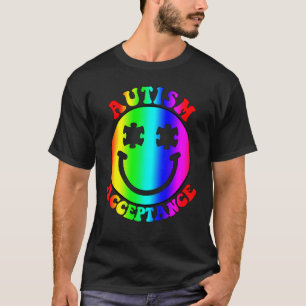Camiseta Mes de conciencia del autismo sonrisa arco iris ac