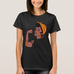 Camiseta Mes de conciencia Naranja Ribbon Guerreras regalo